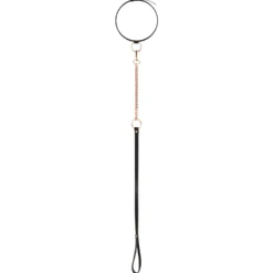 Rosy Gold - Collier avec laisse détachable - Noir