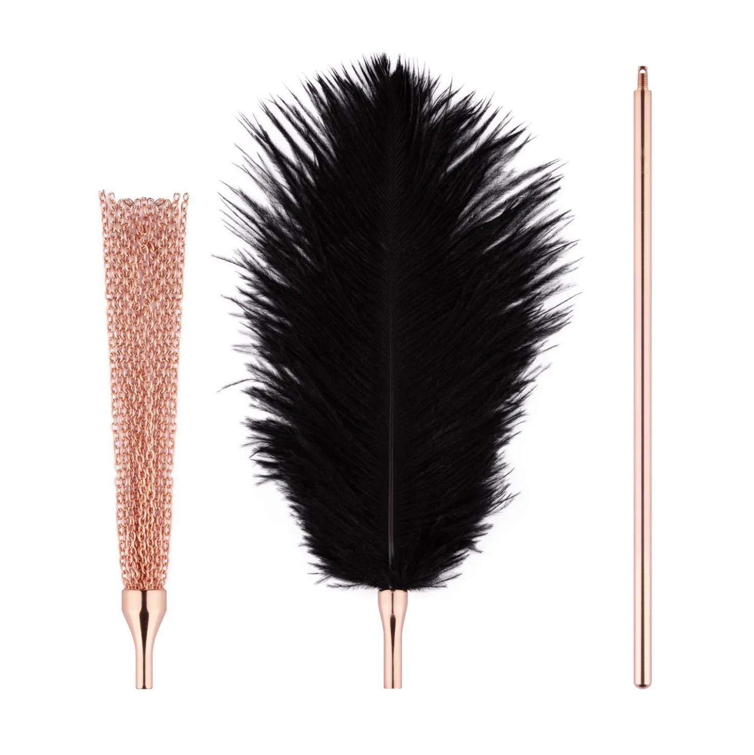 Rosy Gold - Feather Tickler Whip