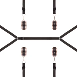 Rosy Gold - Under-Mattress Restraint Set - Noir