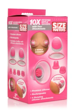 SIZE MATTERS - Stimulateurs de Mamelons - 4 Embouts