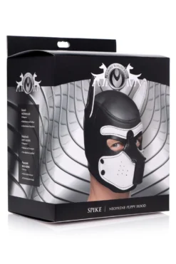 Spike Puppy BDSM Hood - Noir/Blanc