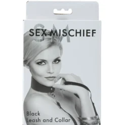 Sportsheets - Sex & Mischief Black Leash & Collar