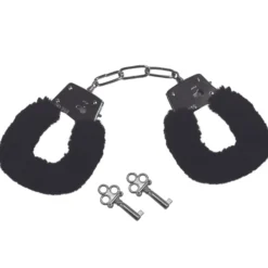Sportsheets - Sex & Mischief Furry Handcuffs Black