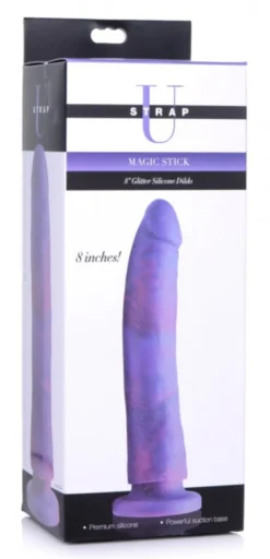 Strap U - Magic Stick Godemiché en silicone avec paillettes - 20 cm