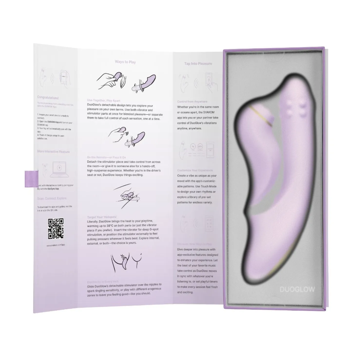 Svakom – DuoGlow Vibromasseur Connecté via App – Violet
