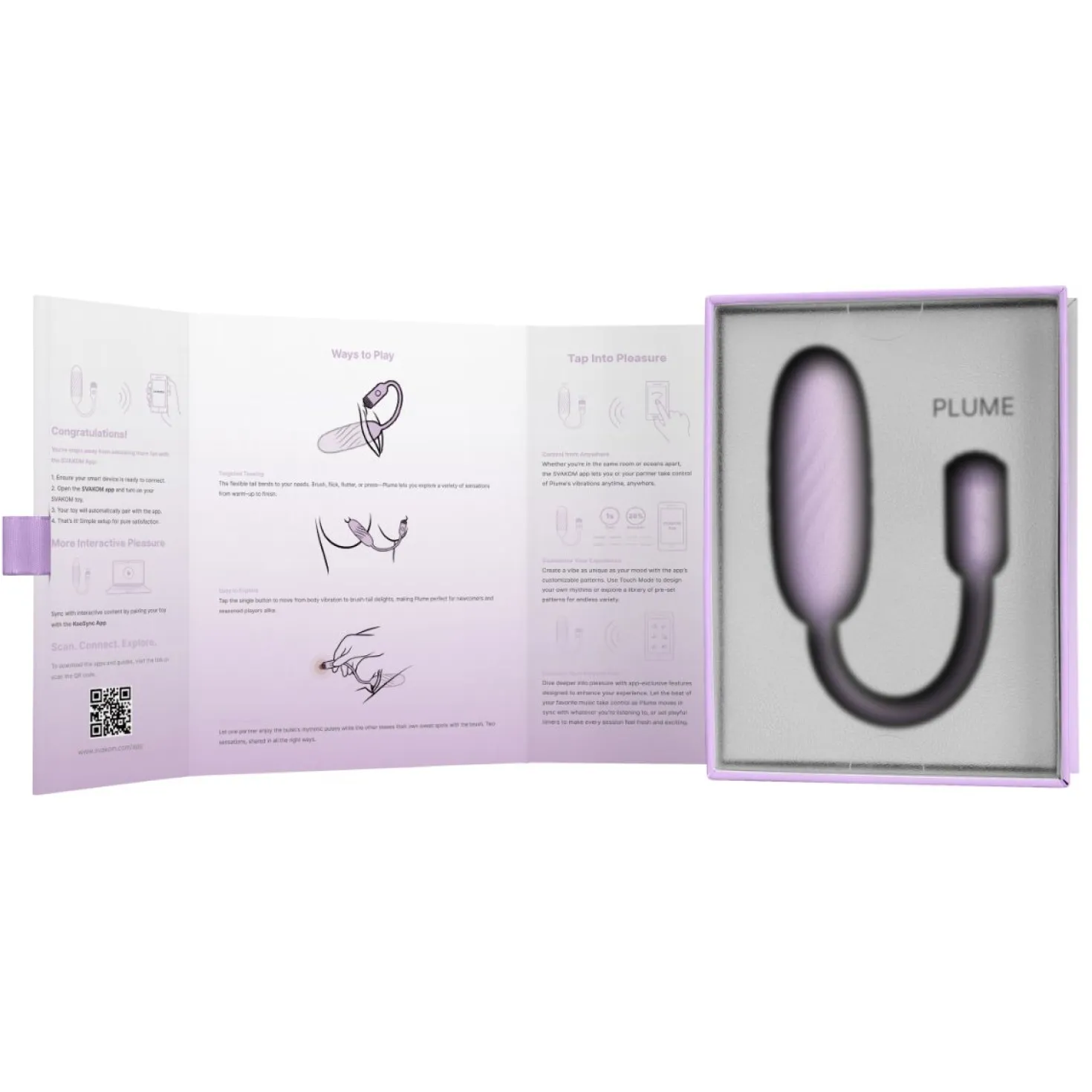 SVAKOM - Plume Vibromasseur - Lilas Pastel