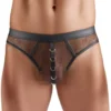 Svenjoyment Underwear - String en Résille Homme - Noir