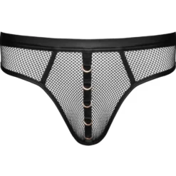 Svenjoyment Underwear - String en Résille Homme - Noir