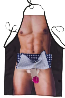 Tablier de cuisine - Corps masculin avec pénis surprenant