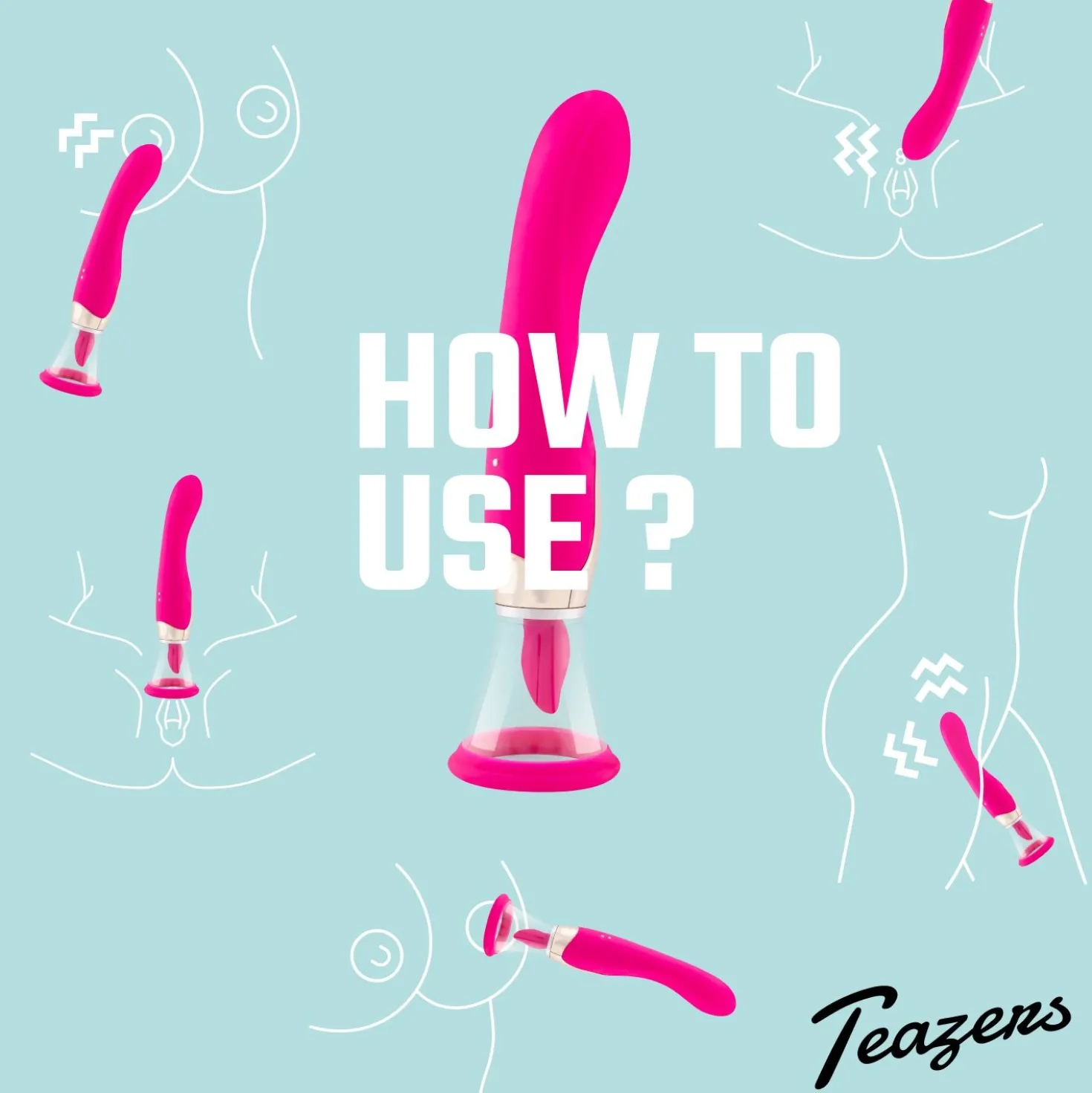 Teazers - Pompe à clitoris avec stimulateur point G - Rose
