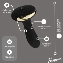 Teazers - Vibromasseur anal chauffant - Noir