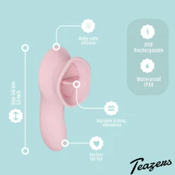 Teazers - Vibromasseur clitoridien effet langue - Rose