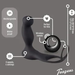 Teazers - Vibromasseur pour prostate avec cockring et télécommande