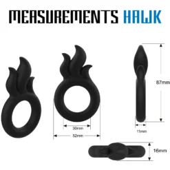 Velv'Or - Rooster Hawk Flaming Crest Cock Ring