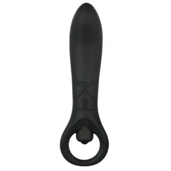 Vibromasseur anal en noir - 15,5 cm