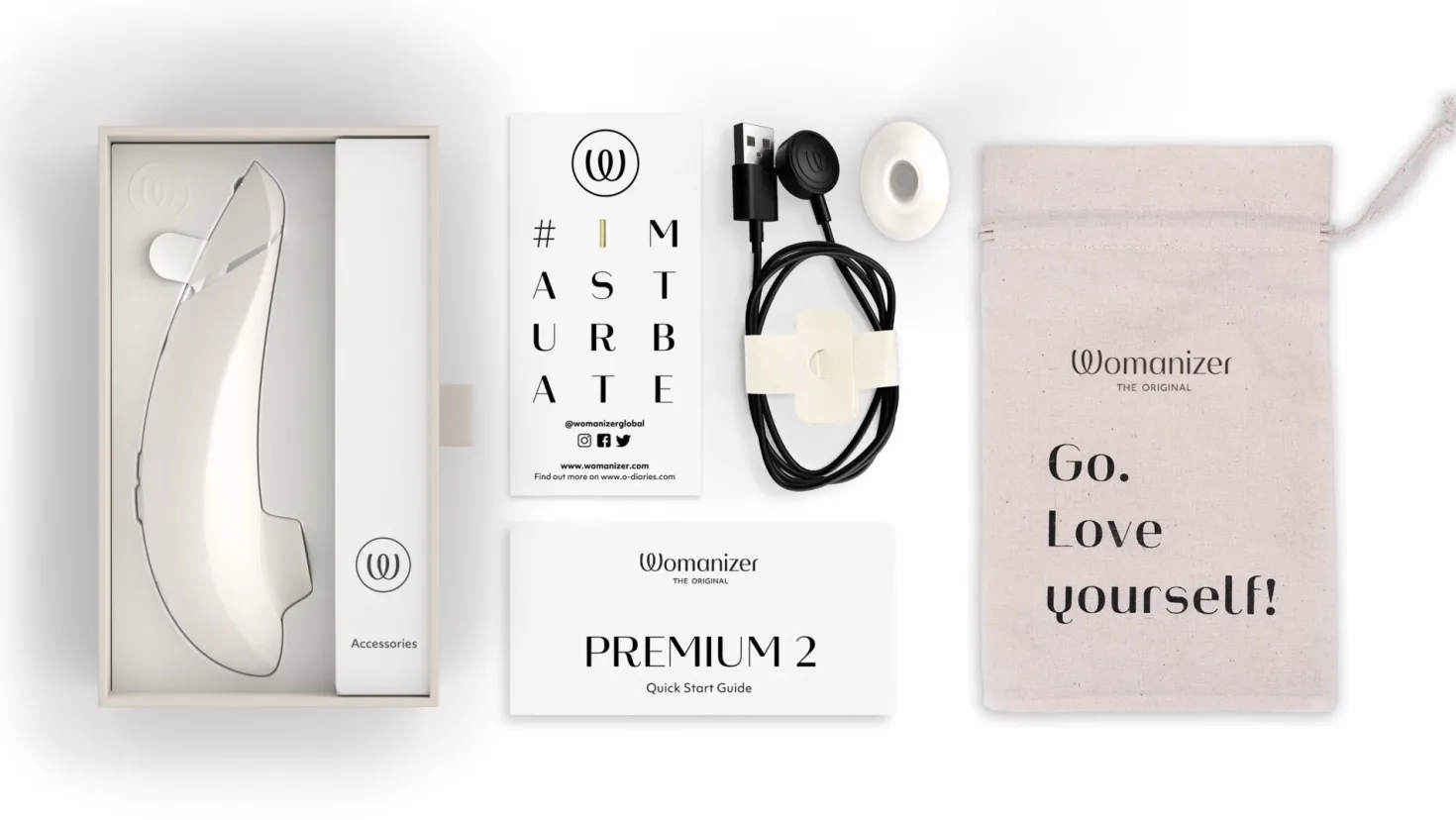 Womanizer Premium 2 - Stimulateur clitoridien à air pulsé - Blanc