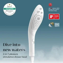 Womanizer Wave - Pommeau de douche pour stimulation clitoridienne - Blanc