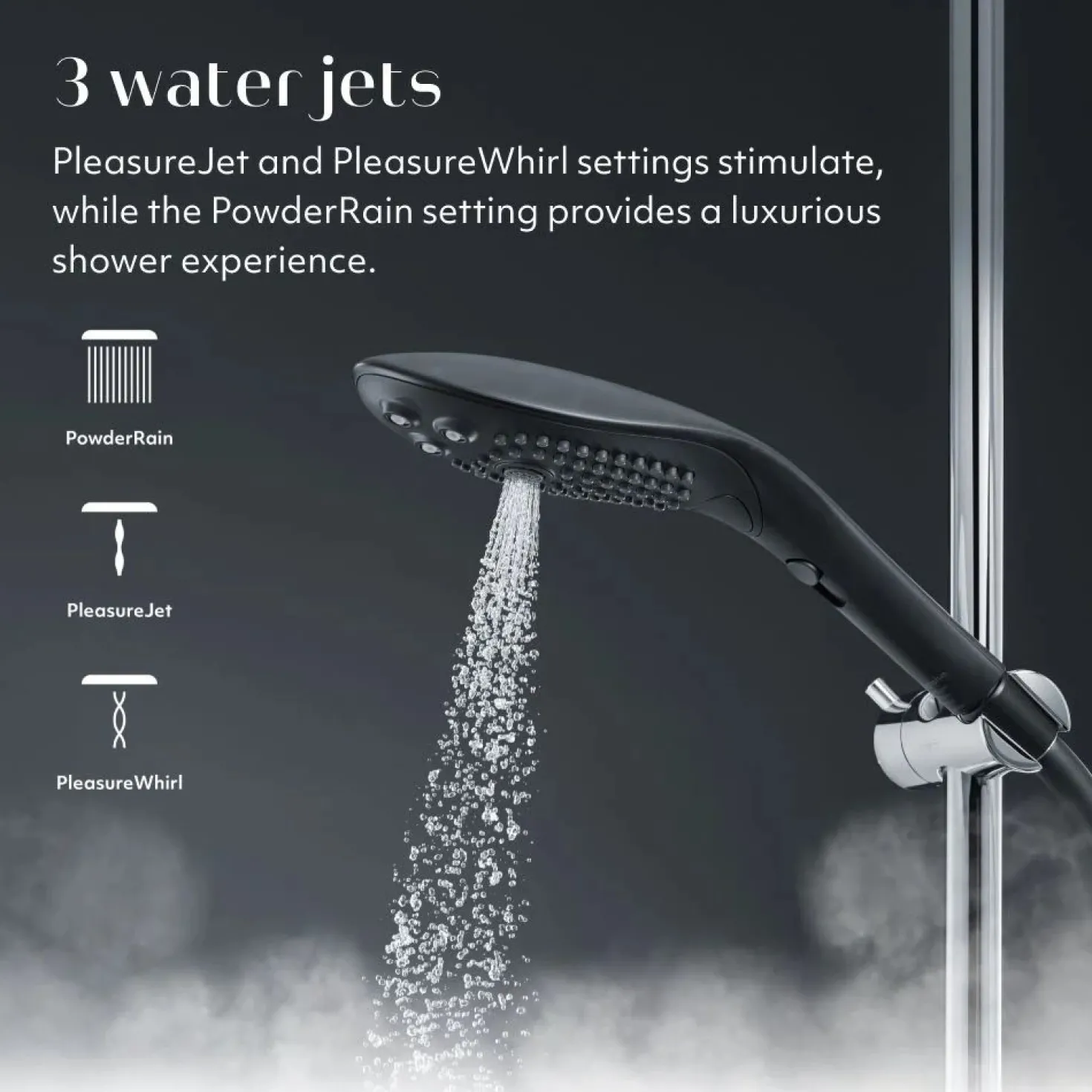 Womanizer Wave - Pommeau de douche pour stimulation clitoridienne - Noir