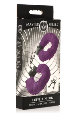 XR Brands - Cuffed In Fur Menottes - Violet