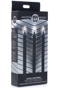 XR Brands - Dark Drippers Bougies à Gouttes Fétichistes - Noir