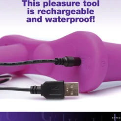 XR Brands - Double Dildo Vibrant avec Harnais - Violet