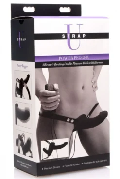 XR Brands - Double gode ceinture vibrant - Noir