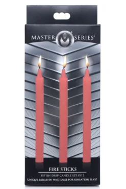XR Brands - Fire Sticks Bougies à Gouttes Fétichistes - Rouge