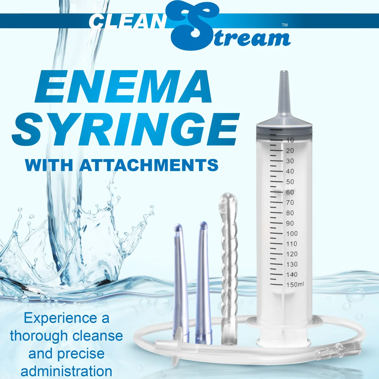 XR Brands - Seringue à Enema avec Accessoires - 150 ml